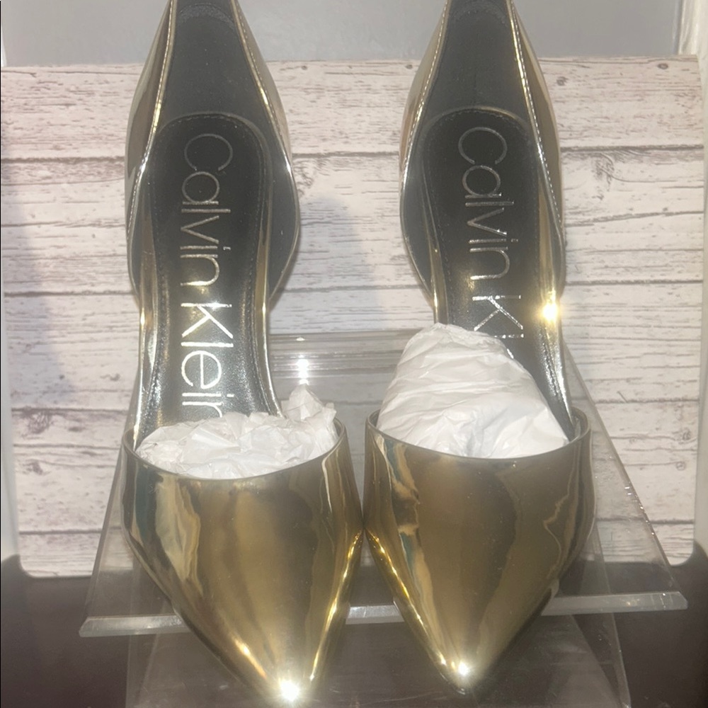 Calvin Klein Women's Gold Heels